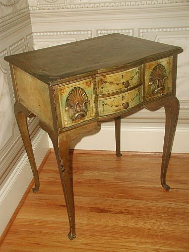 Italian Desk Table 18th Century Hand Made Painted