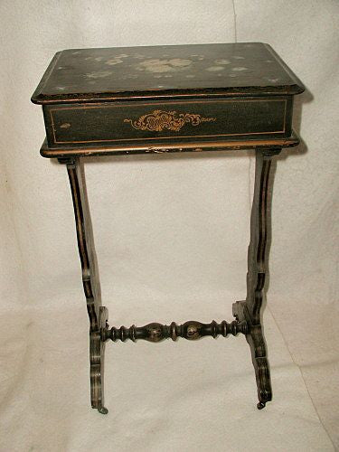French Sewing Table Decorative Hand Painting 18th Century