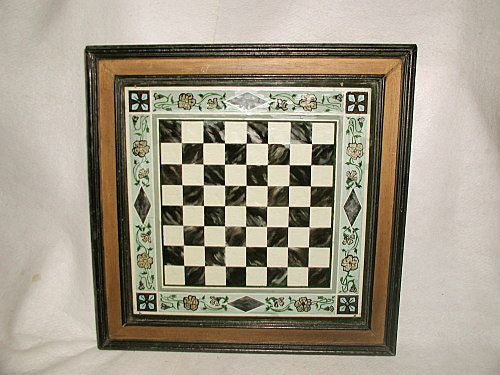 Scottish Game Board Large 19th C Reverse Painting
