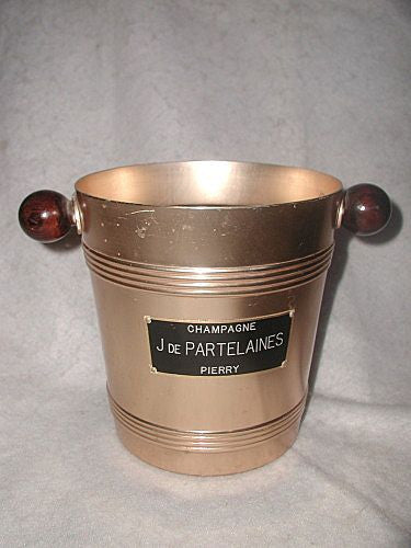 Bistro Champagne Bucket Aluminium Epernay France Early 1900's