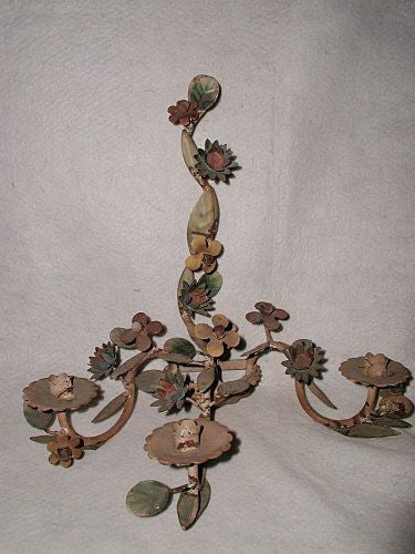 Italian Sconce Original Paint Early 1900's Gorgeous Coloring