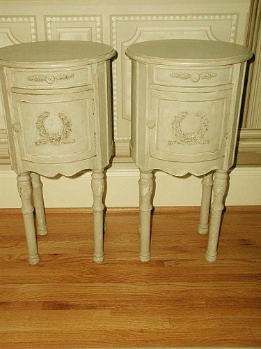 French Side Tables Hand Carving Painted Early 1900's