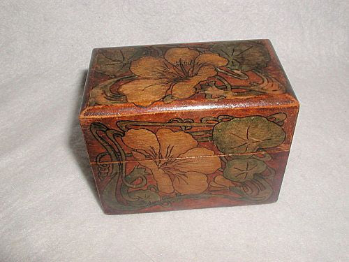 Scottish card box hand made painted late 19th century