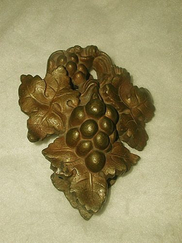 Bronze door knocker France 19th C grape motif