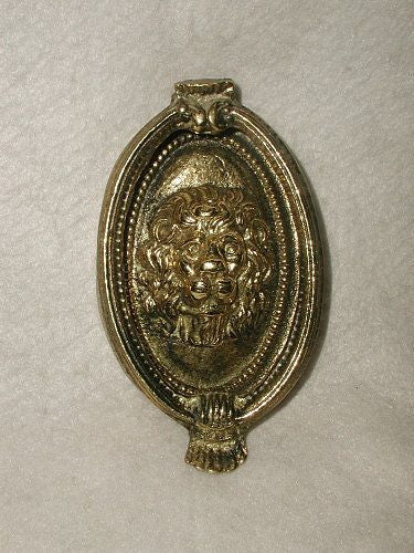 Brass Door Knocker Solid French Lion Early 1900's