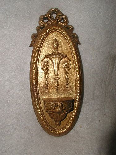 French Bronze Plaque Fragment Oval With Shelf 19th Century