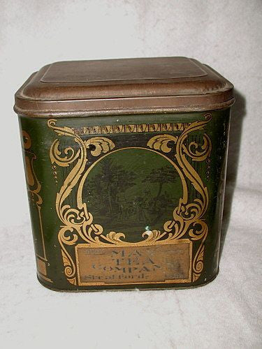 Tea Caddy Toleware Tin England C.1900 May Tea Company
