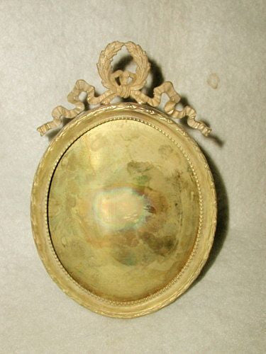 French Brass Frame Oval 19th Century