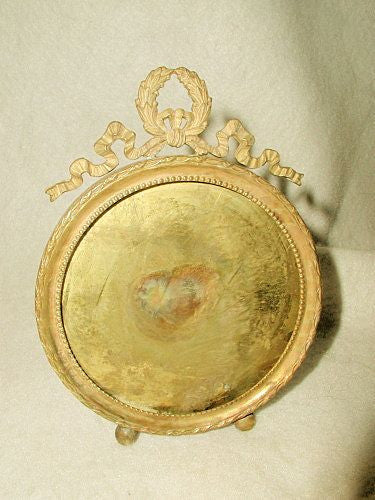 French Brass Frame Solid Round 19th Century