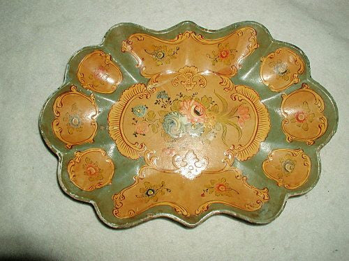 Papier Mache Tray Hand Painted Alcohol Proof