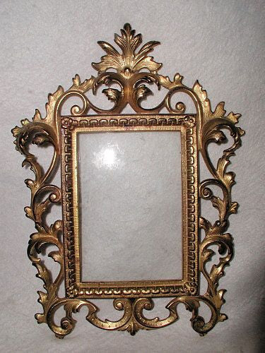 Italian Brass Frame With Glass Early 1900's