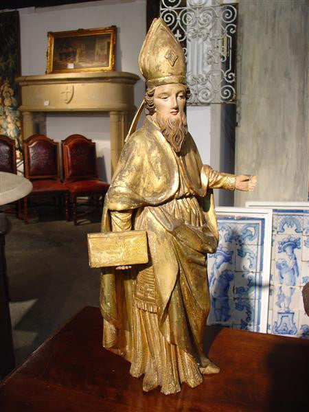 Antique Statue of a Bishop-France 1800s