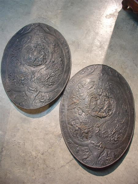 Pair of Decorative Shields from St. Remy, Provence