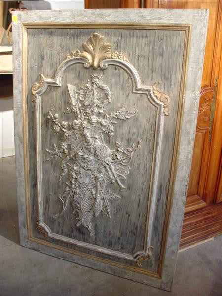 Louis XVI Style Boiserie Panel Depicting A Musical Trophy-Highlights of Gold Paint