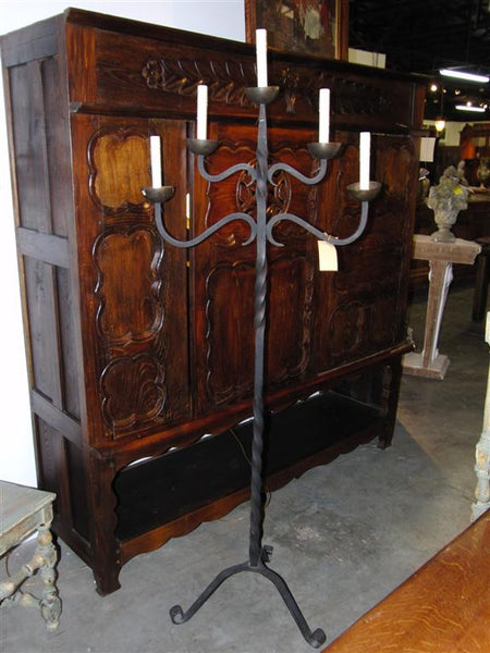 Iron Floor Candleabra From France