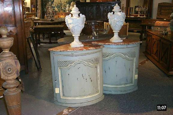French Corner Pieces with Faux Marble from Provence