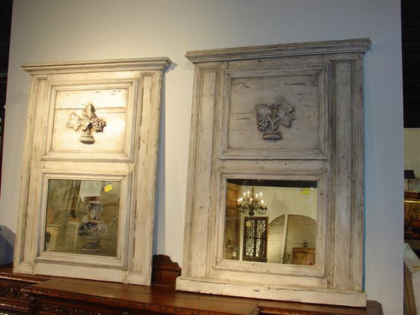 Beautiful Pair of Mirrors Made from 1860's French Boiserie Panels