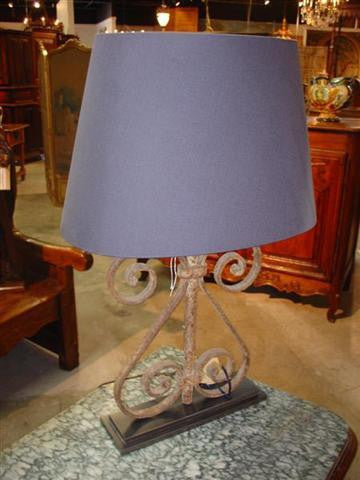 Antique Iron Lamp from France