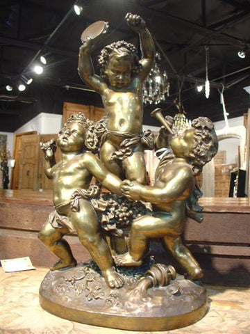 French Antique Cherubs Statue-1800s
