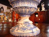 Antique Blue and White Savona Urn-19th Century