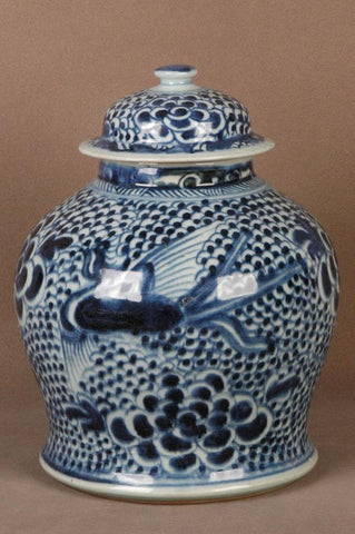 Chinese Qing Blue and White Porcelain Jar Jiaqing , 19C