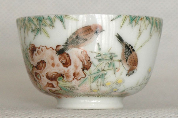 Chinese Enamelled Famille Rose Cup Republic Period Yongzheng Mark