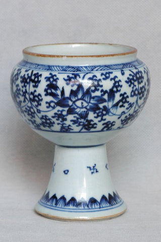 Chinese Qing Blue and White Porcelain Cup Kangxi , 17C
