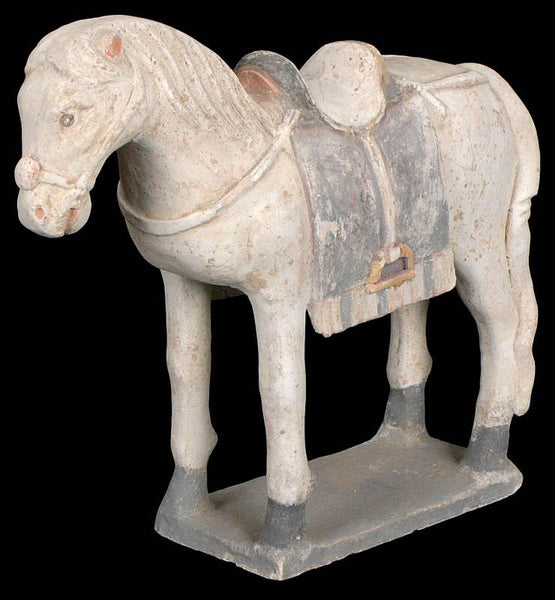 Chinese Ming Dynasty Painted Pottery Horse